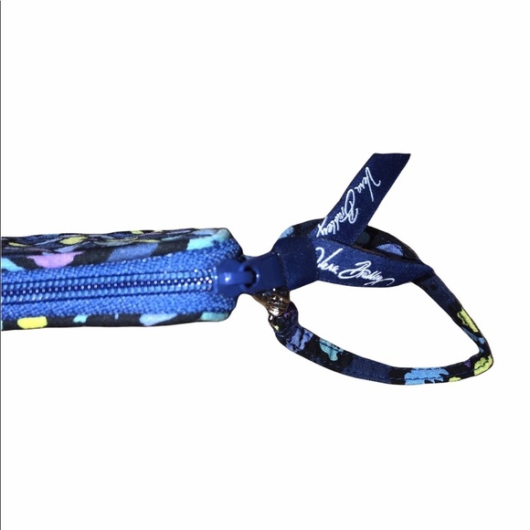 Vera Bradley blue floral fabric wallet wristlet - Picture 3 of 7